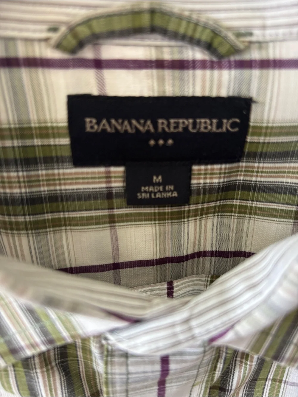 Banana Republic Plaid Long-Sleeve Button Down Shirt